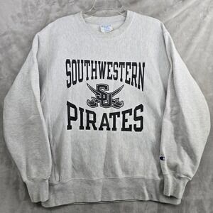 Vintage Champion Southwestern Pirates Reverse Weave Crewneck‎ Sweatshirt Large